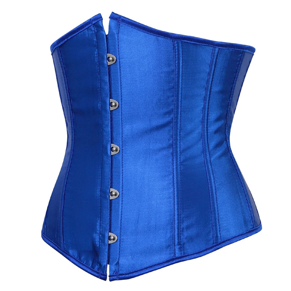 Underbust Corset Sexy Waist Slimming Corset Bustiers Body Shaper for Women Steampunk Lace-up Corset Belt Waist Trainer
