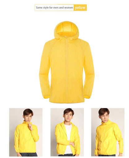 LNGXO Hiking Waterproof Jacket Women Men Camping Running Sun-Protective Windbreaker Quick Dry Outdoor Sport Rain Coat Unisex