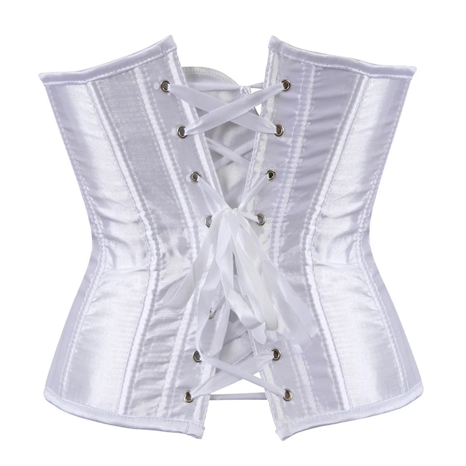 Underbust Corset Sexy Waist Slimming Corset Bustiers Body Shaper for Women Steampunk Lace-up Corset Belt Waist Trainer