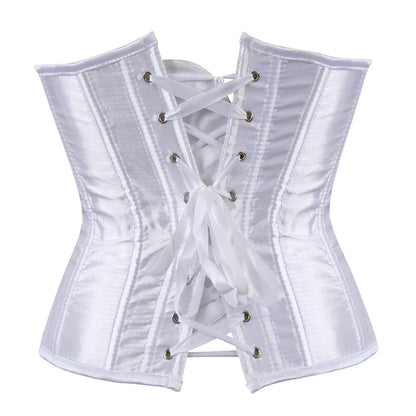 Underbust Corset Sexy Waist Slimming Corset Bustiers Body Shaper for Women Steampunk Lace-up Corset Belt Waist Trainer