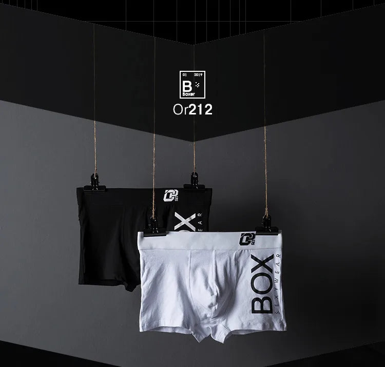 ORLVS Mens Boxer Sexy Underwear Soft Boxershorts Cotton Underpants Male Panties 3D Pouch Shorts Under Wear Pants Short