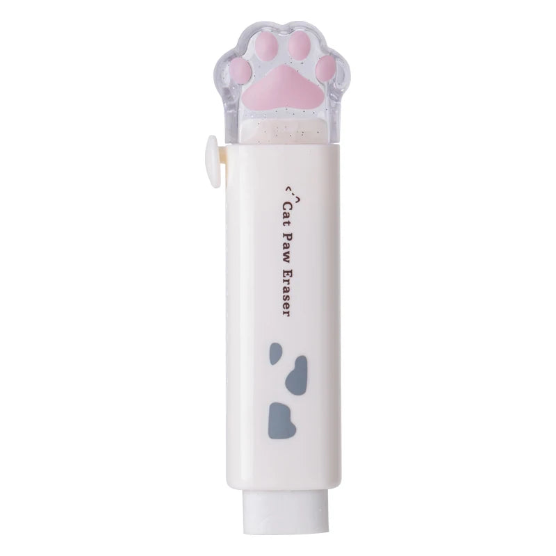 Creativity Retractable Kawaii cat claw Pencil eraser Push Pull Eraser Professional Drawing Painting Cute School Supplies
