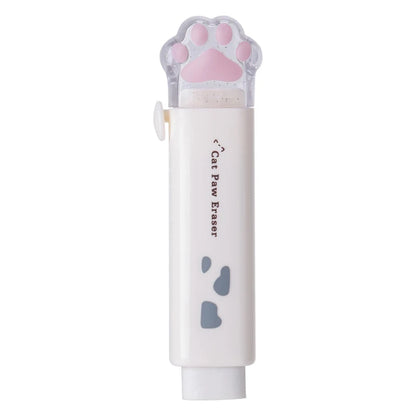 Creativity Retractable Kawaii cat claw Pencil eraser Push Pull Eraser Professional Drawing Painting Cute School Supplies