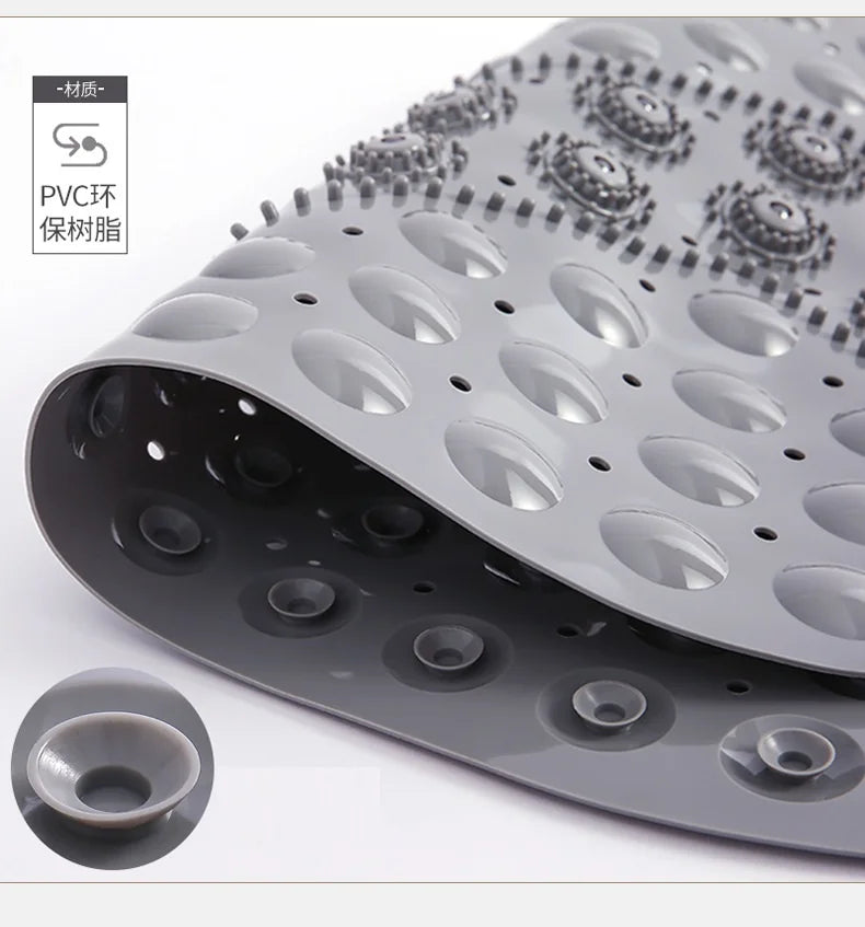 Bathroom Floor Mat, Bedroom Floor Mat, Shower Mat, Non - slip Absorbent Carpet, Oval Plain Water Drop PVC Rug