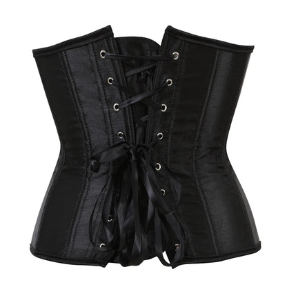 Underbust Corset Sexy Waist Slimming Corset Bustiers Body Shaper for Women Steampunk Lace-up Corset Belt Waist Trainer