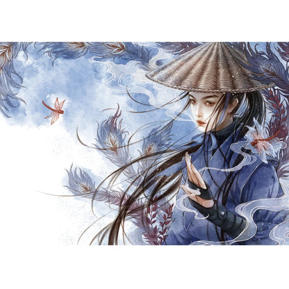 2 books  Chinese Ancient 104 Movie Comics Beautiful illustrations Painting Book (illustration set + coloring book)