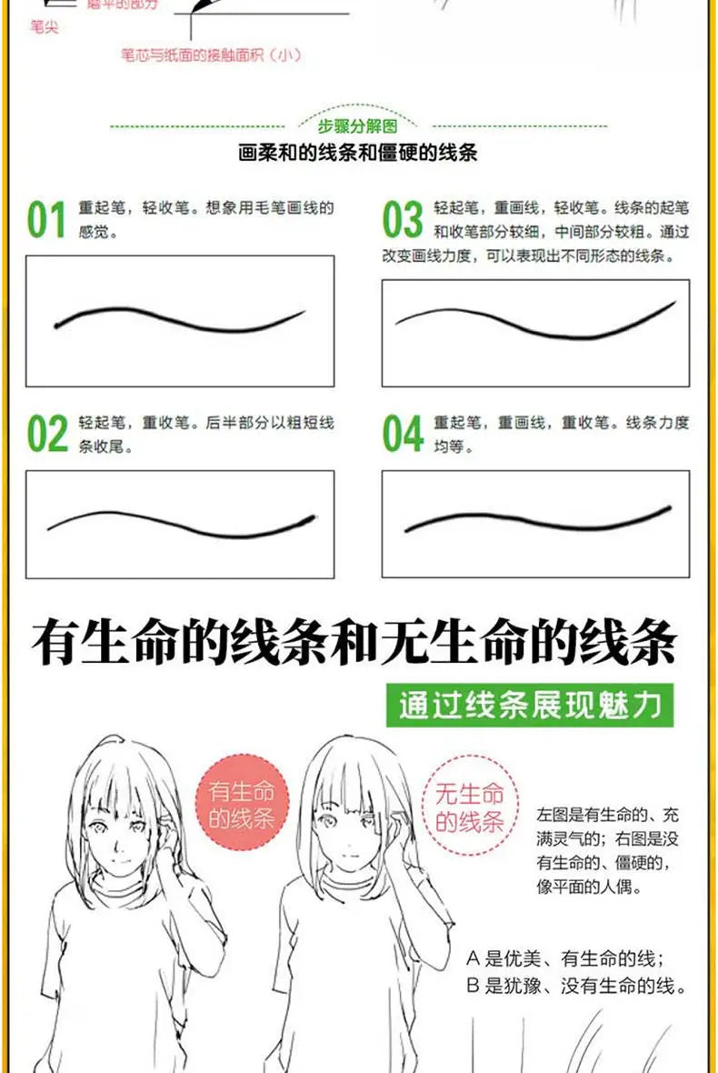 Cartoon characters Entry Technique Book Comic Lines and shadows Drawing Zero Basic Manga Sketch Tutorial Textbook