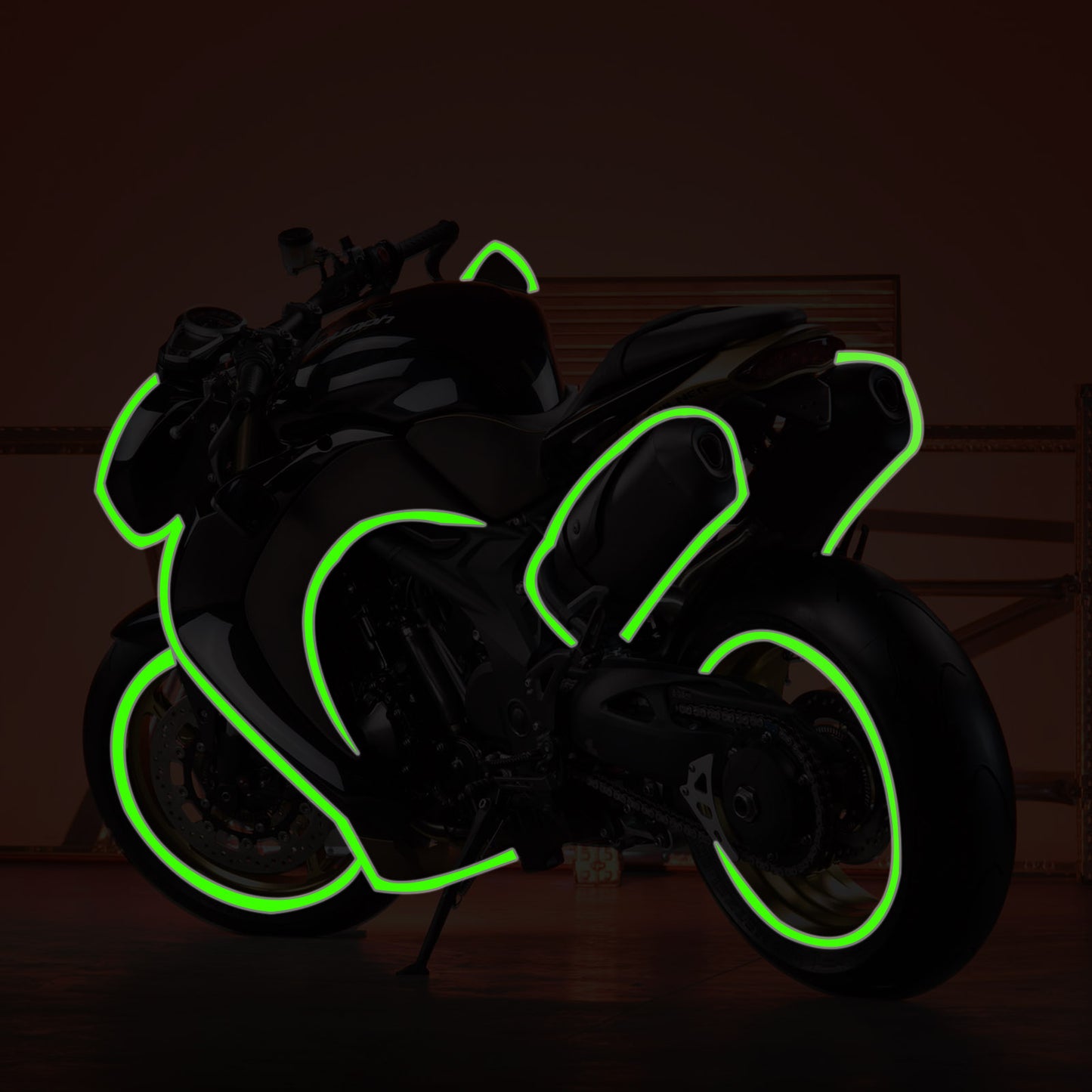 1cmx8m Bike Stickers Reflective Tape Fluorescent Safety Warning Strips MTB Cycling Tapes for Bicycle Helmet Motorcycle Scooter