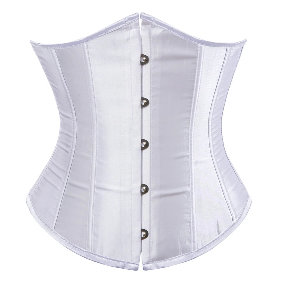 Underbust Corset Sexy Waist Slimming Corset Bustiers Body Shaper for Women Steampunk Lace-up Corset Belt Waist Trainer