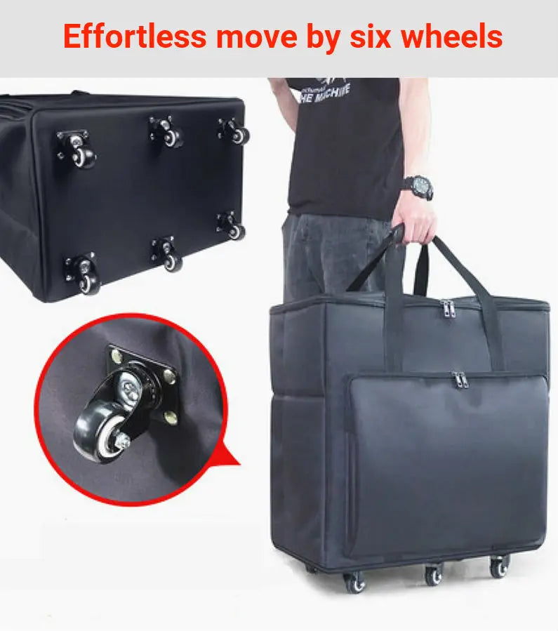Desktop PC Computer Travel Storage Carrying Case Bag with Wheels for Computer Main Processor Case Monitor Keyboard and Accessori