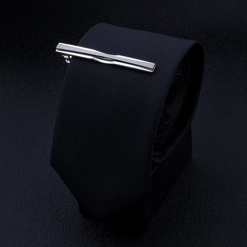 Men's Metal Tie Clips Gentleman Accessories Arch Bent Metal Tie Bar