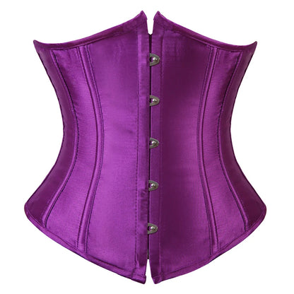 Underbust Corset Sexy Waist Slimming Corset Bustiers Body Shaper for Women Steampunk Lace-up Corset Belt Waist Trainer