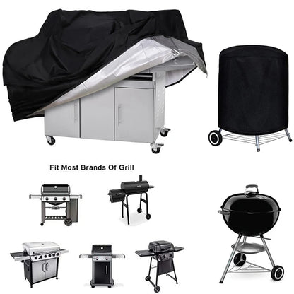 BBQ Grill Barbeque Cover Anti-Dust Waterproof Weber Heavy Duty Charbroil BBQ Cover Outdoor Rain Protective Barbecue Cover