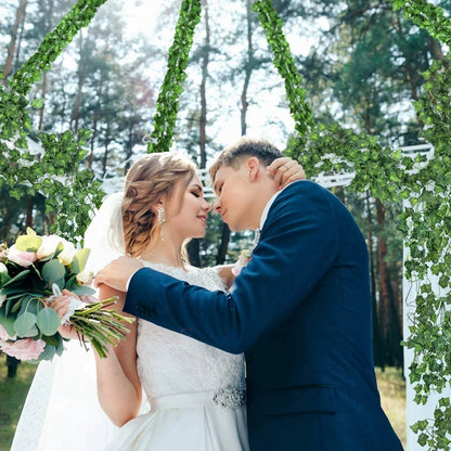 210Cm Artificial Hanging Christmas Garland Plants Vine Leaves Green Silk Outdoor Home Wedding Party Bathroom Garden Decoration