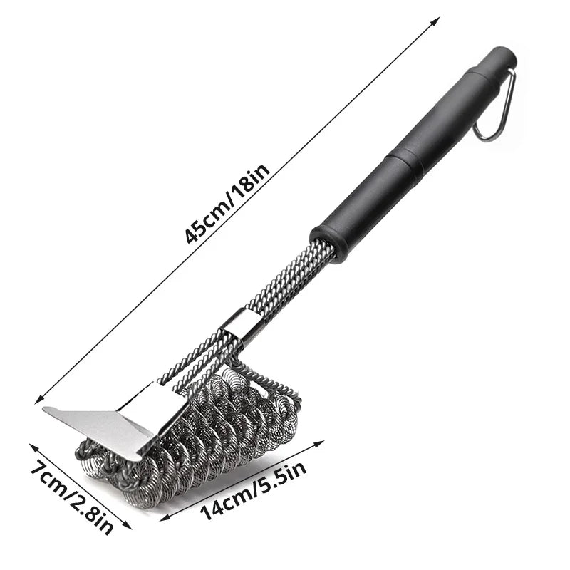 Grill Brush and Scraper, Best BBQ Cleaner, Perfect Tools for All Grill Types, Including Weber, Ideal Barbecue Accessories