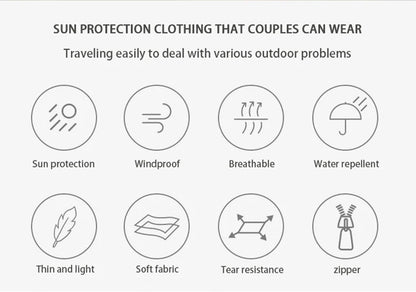 LNGXO Hiking Waterproof Jacket Women Men Camping Running Sun-Protective Windbreaker Quick Dry Outdoor Sport Rain Coat Unisex