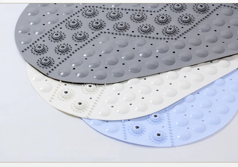 Bathroom Floor Mat, Bedroom Floor Mat, Shower Mat, Non - slip Absorbent Carpet, Oval Plain Water Drop PVC Rug