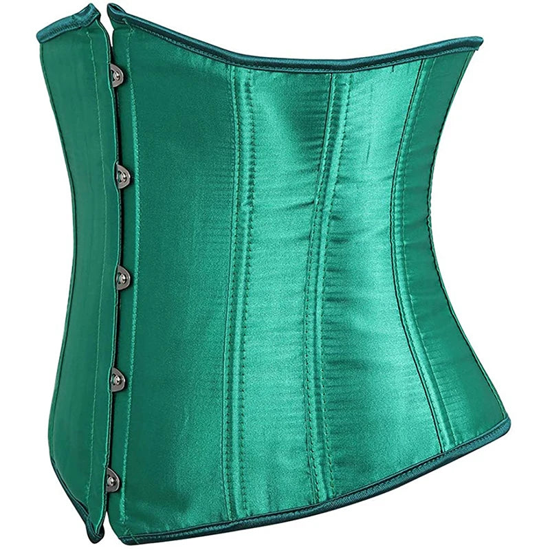 Underbust Corset Sexy Waist Slimming Corset Bustiers Body Shaper for Women Steampunk Lace-up Corset Belt Waist Trainer