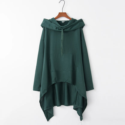 Fashion Trends New European and N Pure Color Long Hoodie