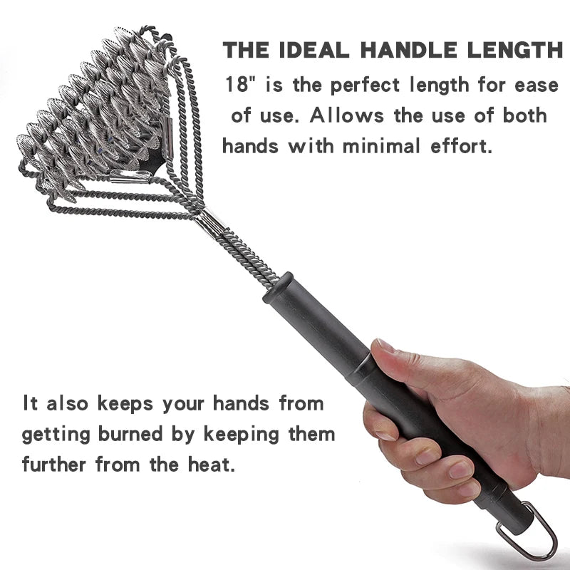Grill Brush and Scraper, Best BBQ Cleaner, Perfect Tools for All Grill Types, Including Weber, Ideal Barbecue Accessories