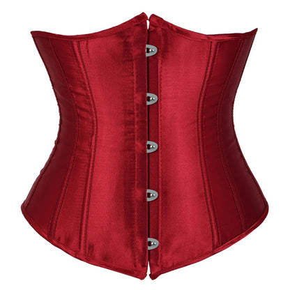 Underbust Corset Sexy Waist Slimming Corset Bustiers Body Shaper for Women Steampunk Lace-up Corset Belt Waist Trainer