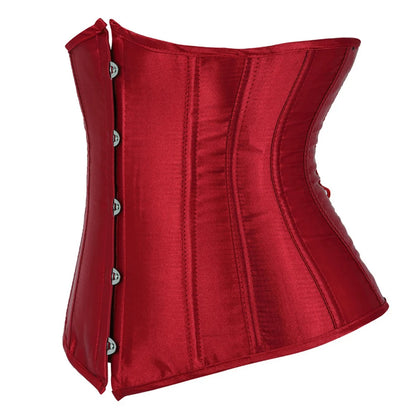 Underbust Corset Sexy Waist Slimming Corset Bustiers Body Shaper for Women Steampunk Lace-up Corset Belt Waist Trainer