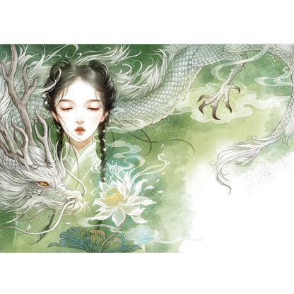 2 books  Chinese Ancient 104 Movie Comics Beautiful illustrations Painting Book (illustration set + coloring book)