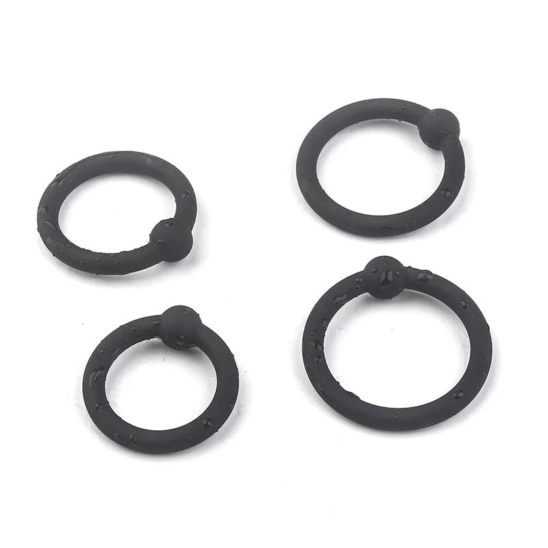 WAKEWAY 3/4PCS Penis Ring Penis Ring Condom Penis Trainer Delayed Ejaculation High Elasticity Durable Toy for Men