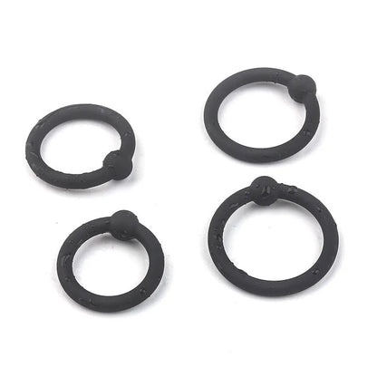WAKEWAY 3/4PCS Penis Ring Penis Ring Condom Penis Trainer Delayed Ejaculation High Elasticity Durable Toy for Men