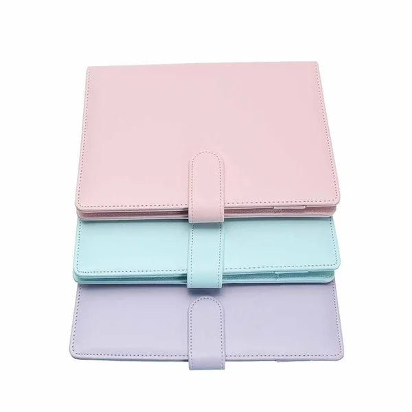 Macaroon Color A6/A5 PU Leather DIY Binder Notebook Cover Diary Agenda Planner Paper Cover School Stationery