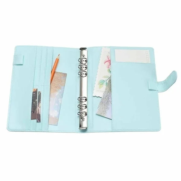 Macaroon Color A6/A5 PU Leather DIY Binder Notebook Cover Diary Agenda Planner Paper Cover School Stationery