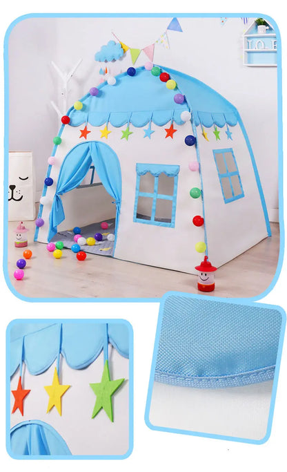 Children's Tent Indoor Outdoor Games Garden Tipi Princess Castle Folding Cubby Toys Tents  Enfant Room House Teepee Playhouse