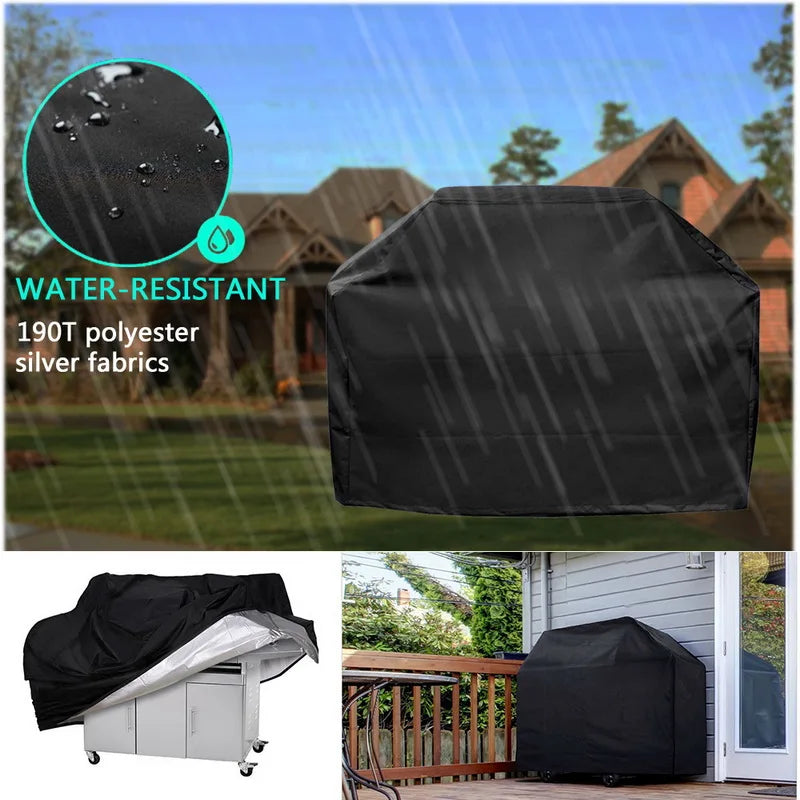 BBQ Grill Barbeque Cover Anti-Dust Waterproof Weber Heavy Duty Charbroil BBQ Cover Outdoor Rain Protective Barbecue Cover