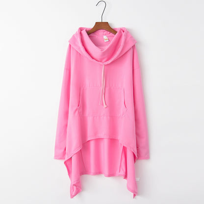 Fashion Trends New European and N Pure Color Long Hoodie
