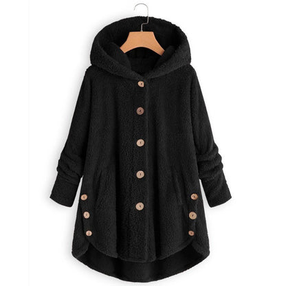 Fashion Trend Autumn and Winter Press-pleated Printed Turn-collar Long-sleeved Shirt Two-piece Furry Coat