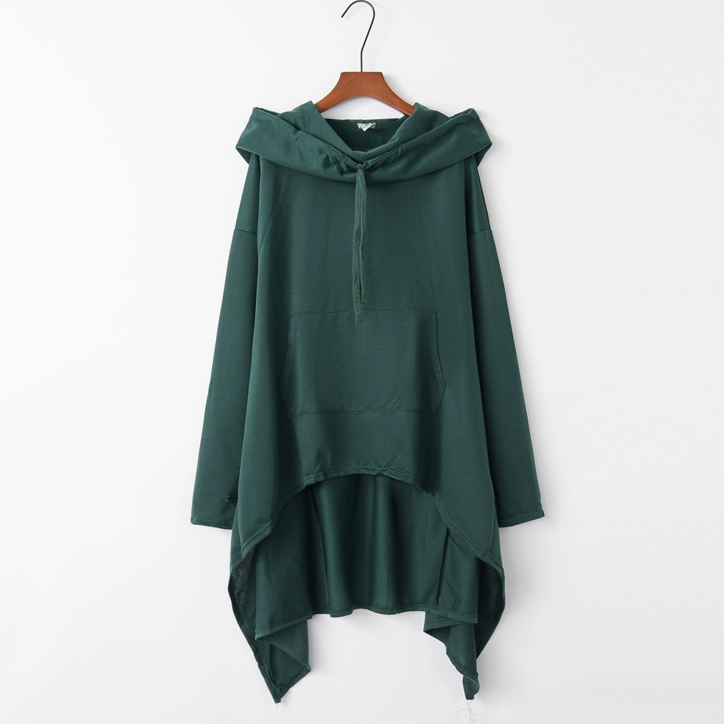 Fashion Trends New European and N Pure Color Long Hoodie