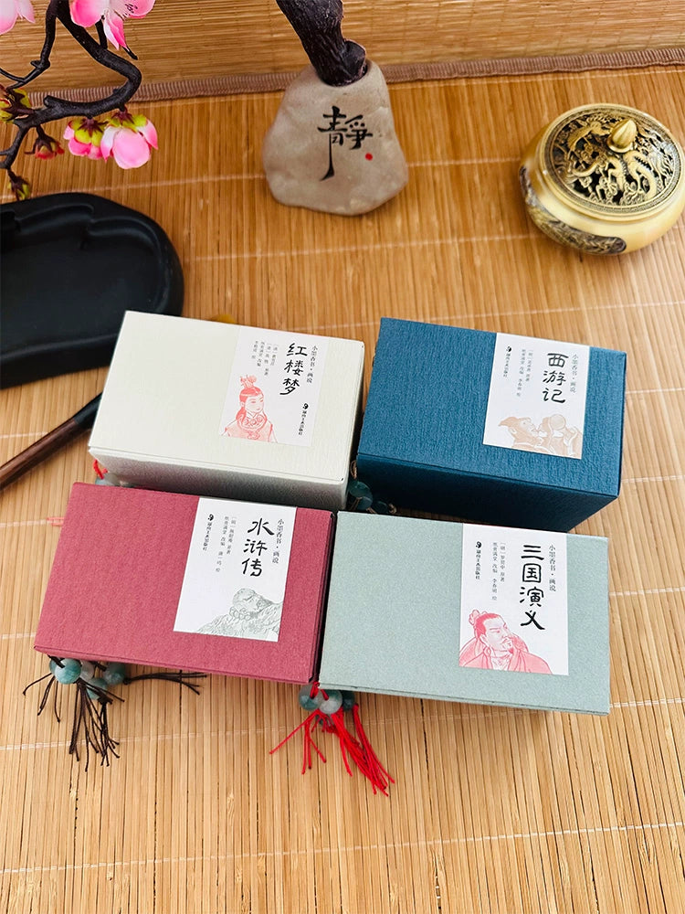 Pocket Book The Four Great Classical Novels of China Comic Strips Manga Mini Books For kids adult Chinese Traditional Culture