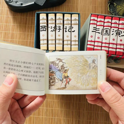 Pocket Book The Four Great Classical Novels of China Comic Strips Manga Mini Books For kids adult Chinese Traditional Culture