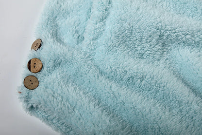 Fashion Trend Autumn and Winter Press-pleated Printed Turn-collar Long-sleeved Shirt Two-piece Furry Coat