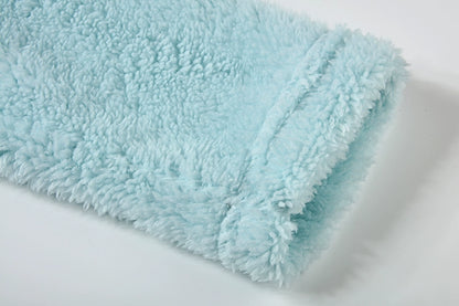 Fashion Trend Autumn and Winter Press-pleated Printed Turn-collar Long-sleeved Shirt Two-piece Furry Coat