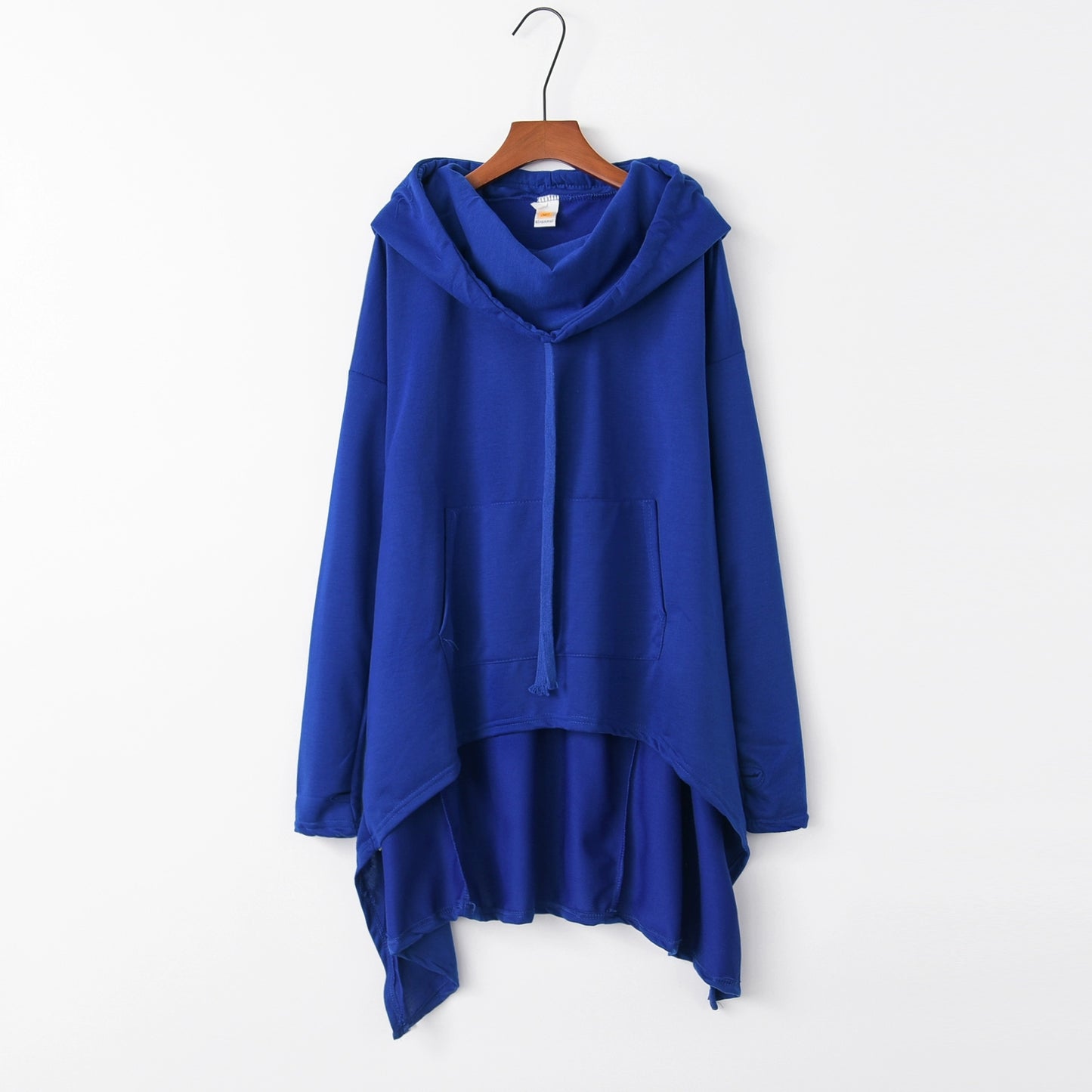 Fashion Trends New European and N Pure Color Long Hoodie