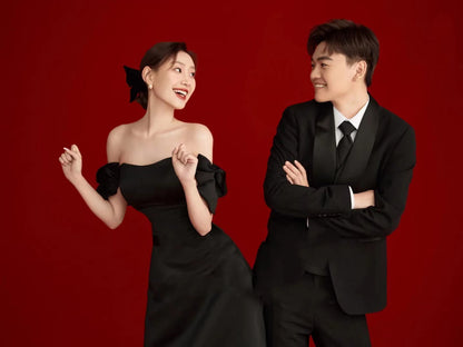 Wedding Dresses Sweet Bow Off The Shoulder For Women 2025 Satin Black Evening Dress Elegant Floor-length Simple Wedding Shooting