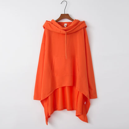 Fashion Trends New European and N Pure Color Long Hoodie