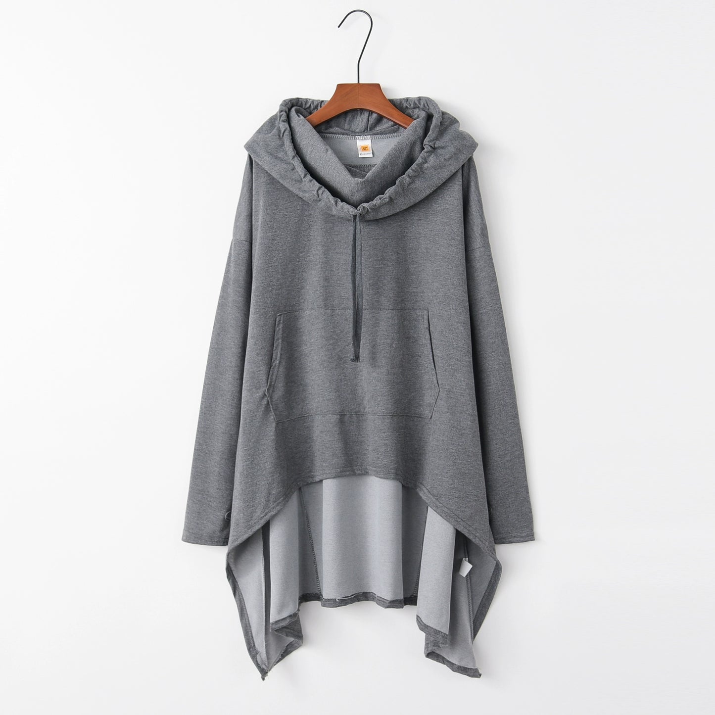 Fashion Trends New European and N Pure Color Long Hoodie