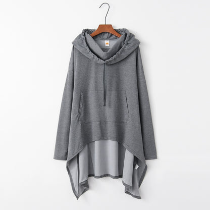 Fashion Trends New European and N Pure Color Long Hoodie