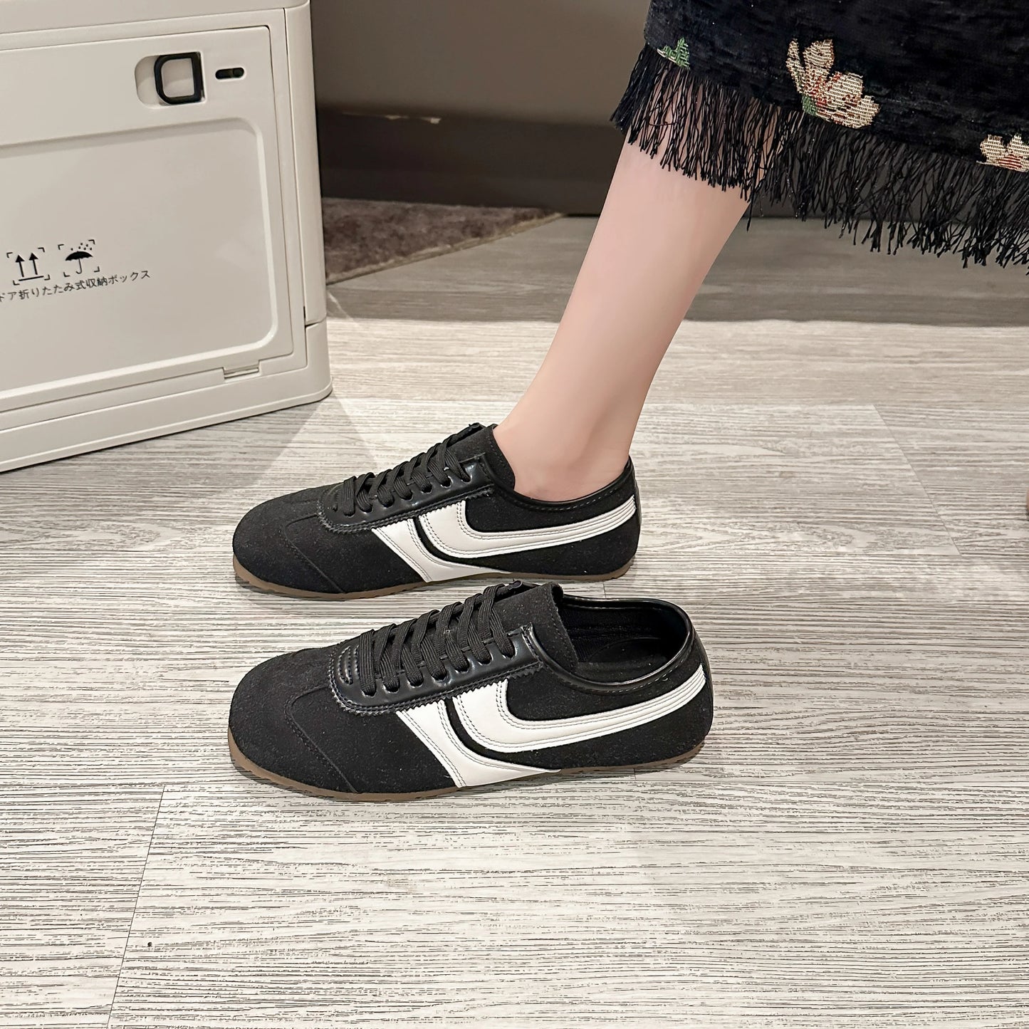 Shoes for Women 2025 Spring Autumn New Genuine Leather Ladies Moral Training Vulcanized shoes Retro Casual Flat Women's Sneakers