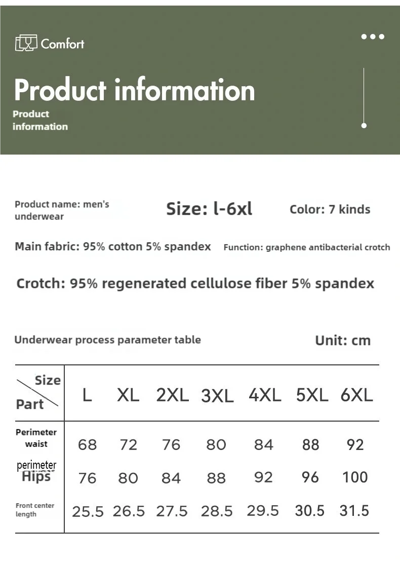 3pcs Men Underwear Cotton BoxerShorts Hombre Panties Man Breathable Underpants Sexy Sports Comfort Male Boxers Large Size L-6XL