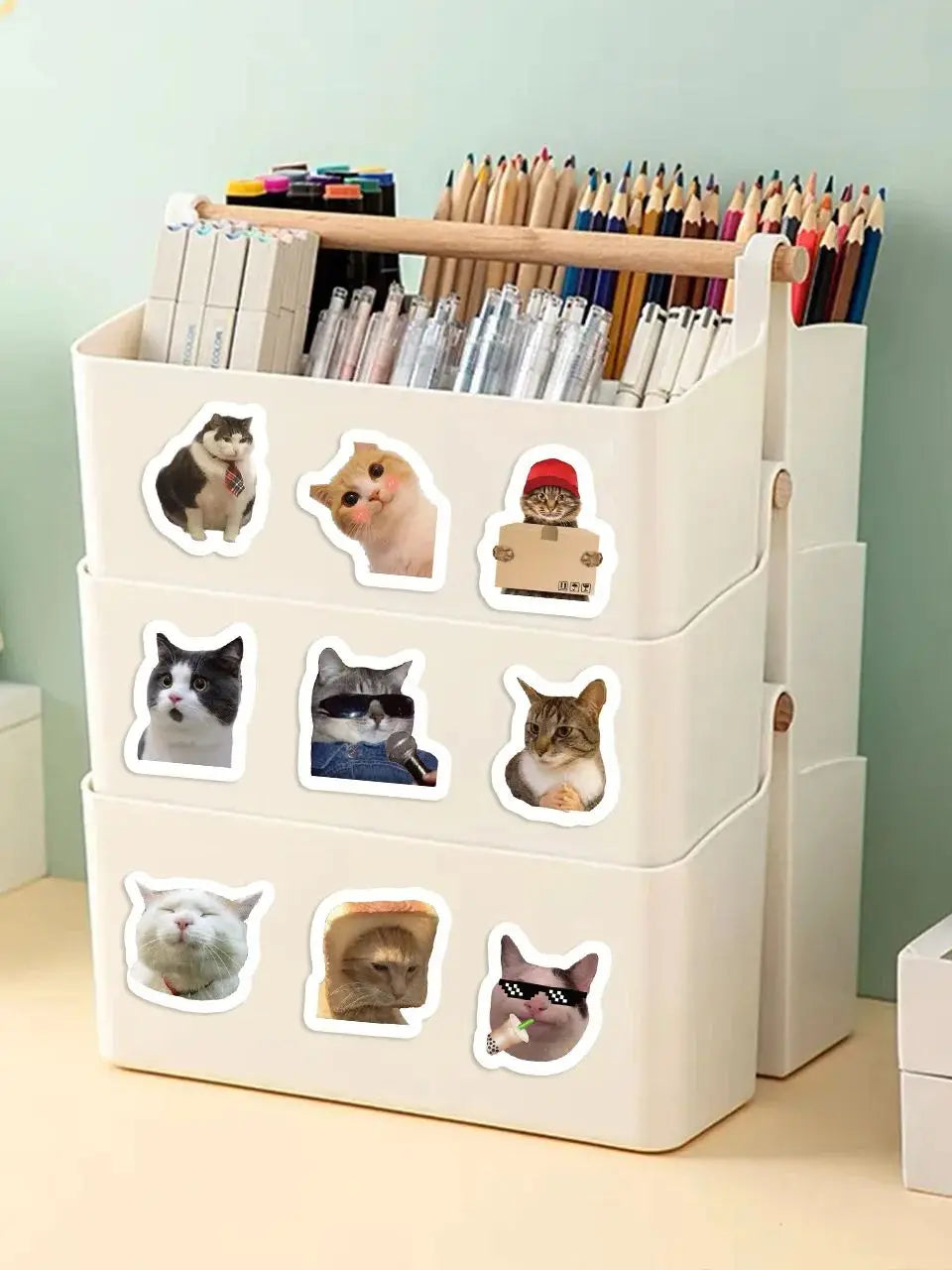 500pcs Cartoon Meme Cat Stickers For School Reward Stickers Classroom Decoration Encouragement Sticker For Student Teacher
