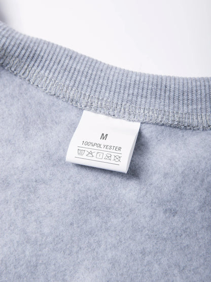 Men's Crew Neck Sweatshirts Solid Color Sweatwear Spring Outdoor Casual Daily Long Sleeve Pullover Hoodie Man Sportswear