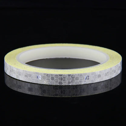 1cmx8m Bike Stickers Reflective Tape Fluorescent Safety Warning Strips MTB Cycling Tapes for Bicycle Helmet Motorcycle Scooter